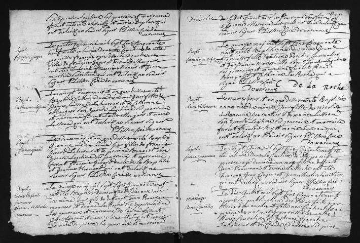 Baptêmes, mariages, sépultures, 1759