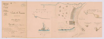 Plan et détail du moulin à Tan et de ses abords (10 juin 1861)