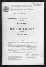 Mariages, 1906-1922
