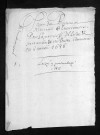 Collection du greffe. Baptêmes, mariages, sépultures, 1686