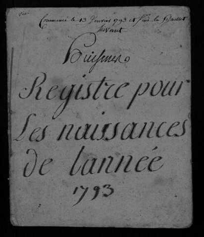 Naissances, mariages, décès, 1793-an IV