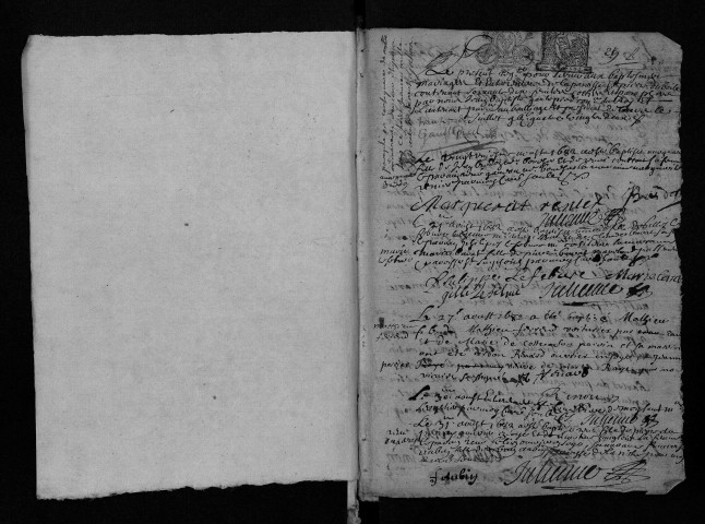 Collection communale. Baptêmes, mariages, sépultures, 1682-1691