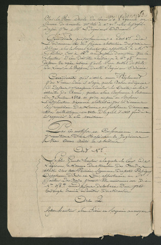 Arrêté préfectoral fixant la hauteur des eaux et prescrivant des travaux (1er juin 1831)