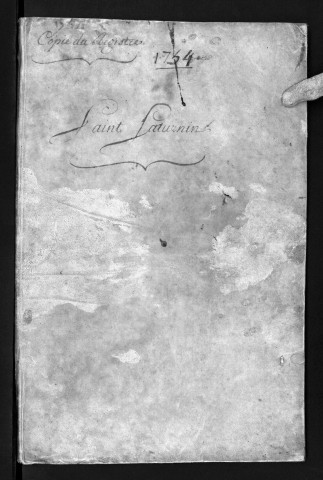 Baptêmes, mariages, sépultures, 1754