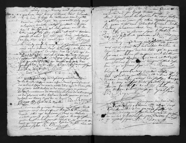 Collection du greffe. Baptêmes, mariages, sépultures, 1740