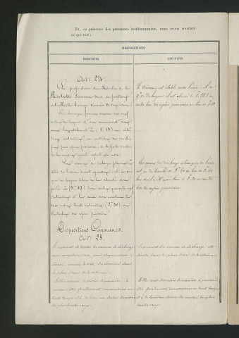 Vérification par l'ingénieur de la conformité des travaux prescrits (27 avril 1860)