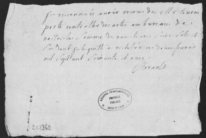 Centième denier et insinuations suivant le tarif (30 avril 1765-10 mars 1769)