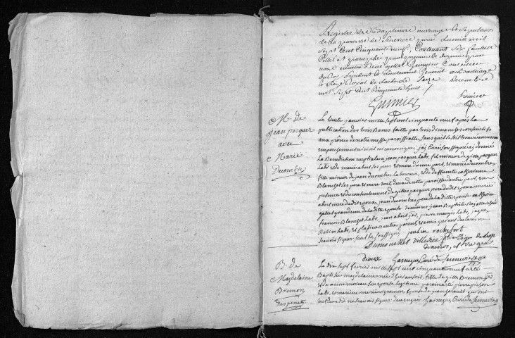 Baptêmes, mariages, sépultures, 1759