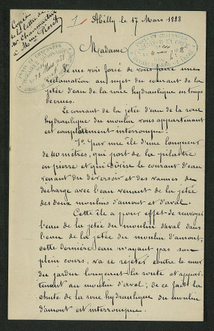 Dossier des pièces relatives à la plainte.