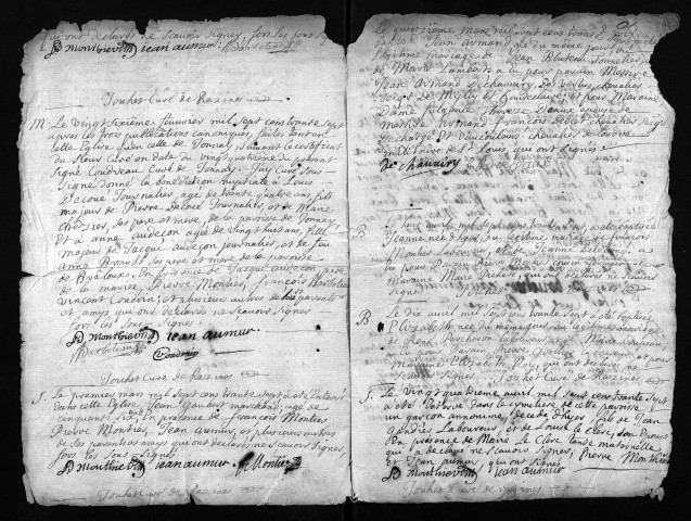 Collection du greffe. Baptêmes, mariages, sépultures, 1737 - Les années 1701-1736 sont lacunaires dans cette collection