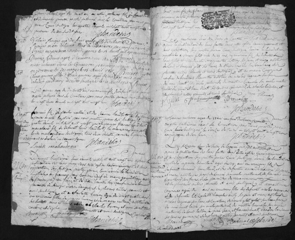 Collection communale. Baptêmes, mariages, sépultures, 28 février 1721-1735
