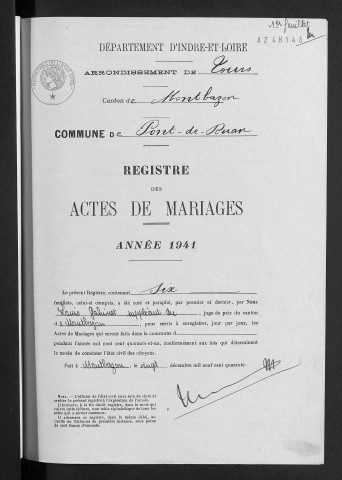 Mariages, 1941