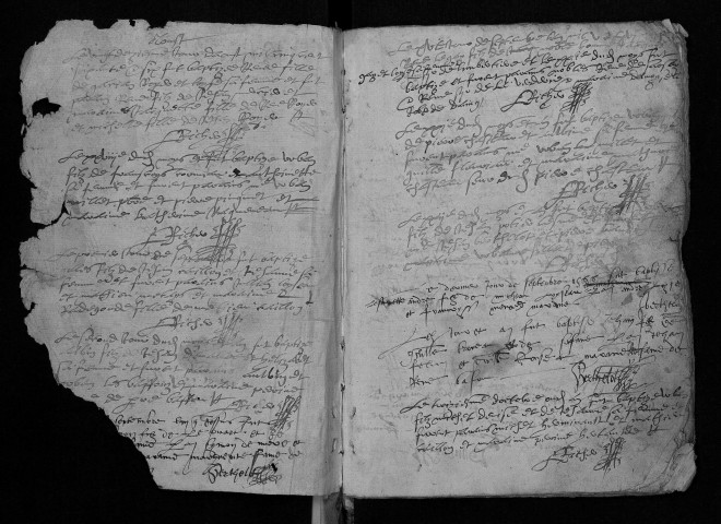 Collection communale. Baptêmes, mariages, sépultures, 1566-1676