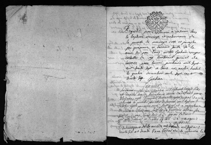 Collection du greffe. Baptêmes, mariages, sépultures, 1737 - L'année 1736 est lacunaire dans cette collection