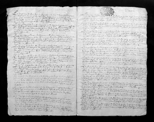 Collection du greffe. Baptêmes, mariages, sépultures, 1688