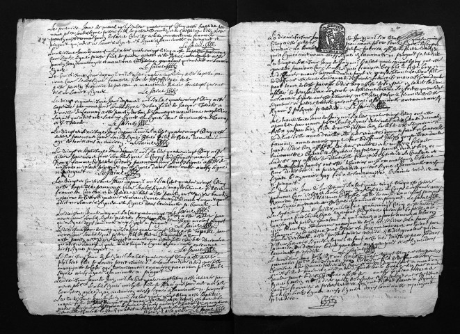 Collection du greffe. Baptêmes, mariages, sépultures, 1685-1686 - L'année 1684 est lacunaire dans cette collection