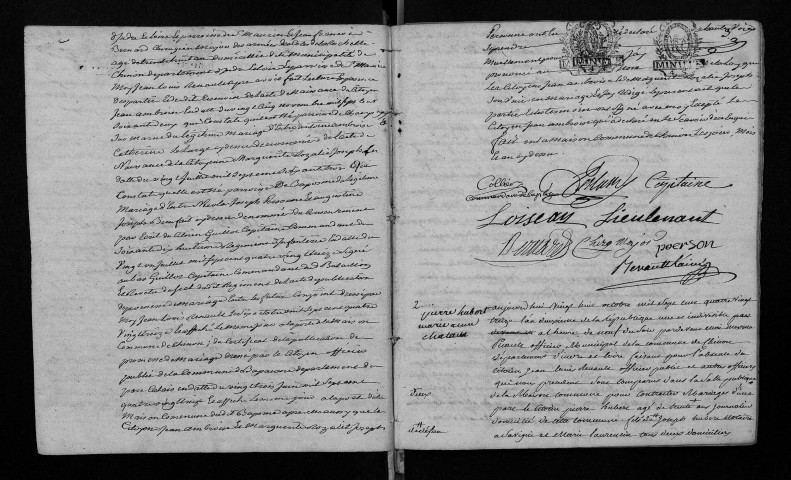 Mariages, 1793-an II