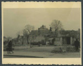 Tours (Indre-et-Loire). Rue Nationale, la ville en ruines.