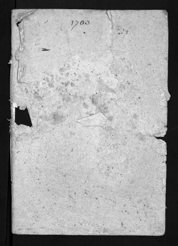 Collection du greffe. Baptêmes, mariages, sépultures, 1703 - Les années 1701-1702 sont lacunaires dans cette collection