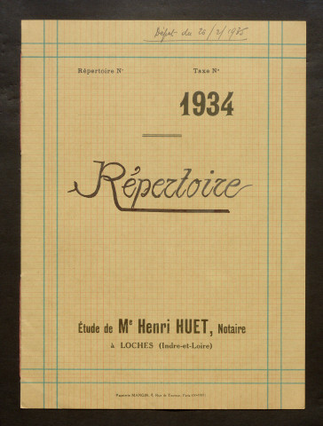 HUET, Henri (1933-1938)