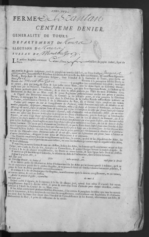 Centième denier et insinuations suivant le tarif (19 mai 1751-12 mars 1754)