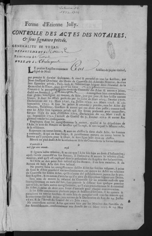 1733 (12 août)-1734 (26 septembre)
