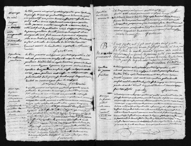 Collection du greffe. Baptêmes, mariages, sépultures, 1784