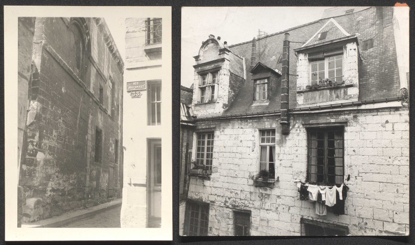 Angle 33 rue Briçonnet et rue du Poirier, côté sud ; 72 rue de la Paix.