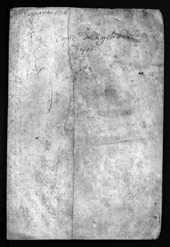 Baptêmes, mariages, sépultures, 1706 - L'année 1705 est lacunaire dans la collection du greffe