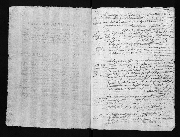 Collection du greffe. Baptêmes, mariages, sépultures, 1781