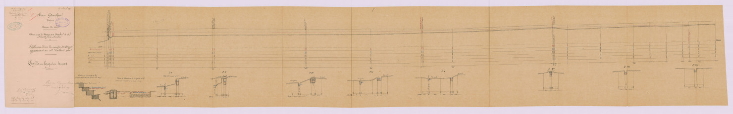Plan général, profils en long et en travers (27 avril 1891)
