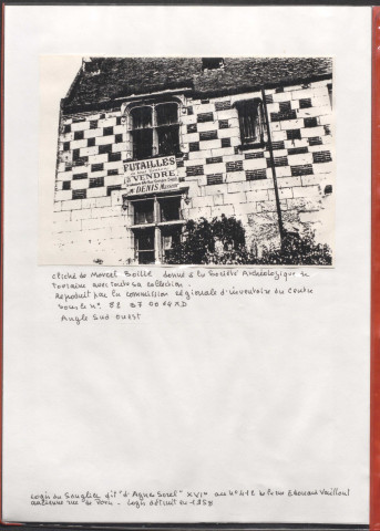 Logis du Sanglier dit Agnès Sorel 412 rue Édouard Vaillant : façade sud ; angle sud-ouest.