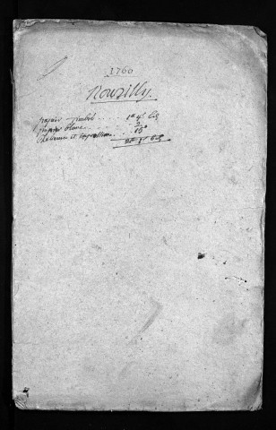 Collection du greffe. Baptêmes, mariages, sépultures, 1760