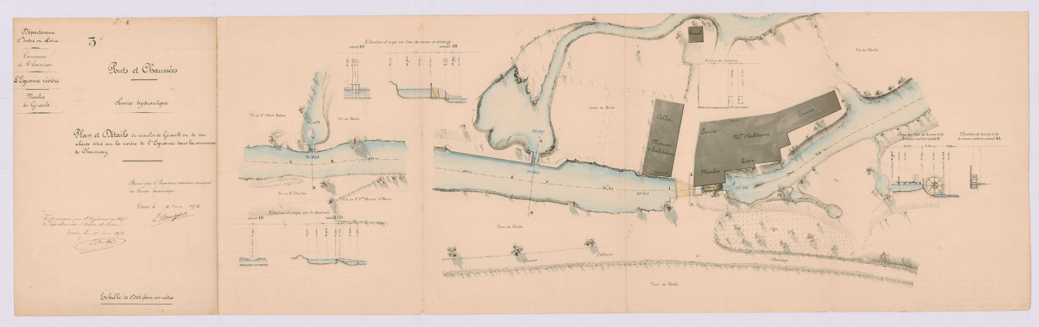 Plan et détails (9 juin 1854)