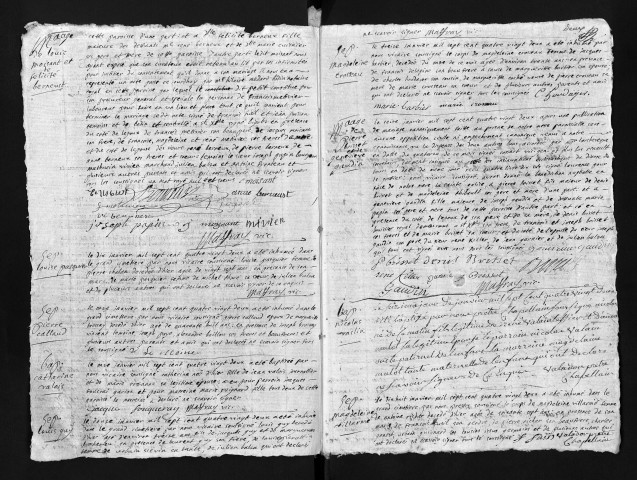 Collection du greffe. Baptêmes, mariages, sépultures, 1782