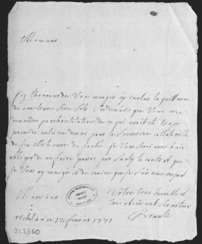 Centième denier et insinuations suivant le tarif (30 avril 1765-10 mars 1769)
