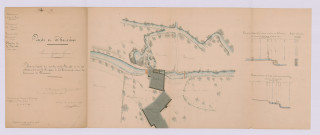 Plan et détails du moulin de la Planche et des ses abords (25 octobre 1851)