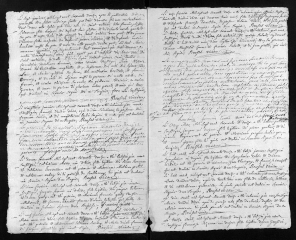 Collection du greffe. Baptêmes, mariages, sépultures, 1772