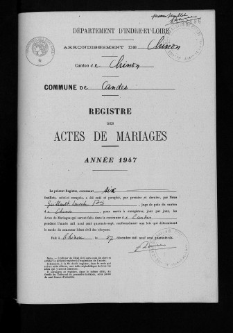 Mariages, 1947