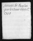 Collection du greffe. Baptêmes, mariages, sépultures, 1699-1700