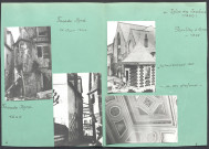 [Hôtel de Ronsard], façade nord 15 Juin 1944 ; façade nord 1945 ; pavillon d'ornement 1895 ; plafond pavillon d'ornement.