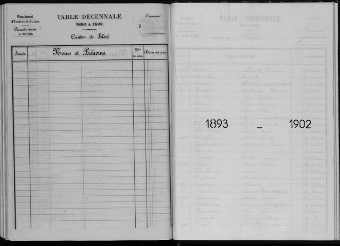 Naissances, mariages, décès