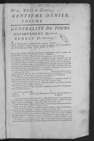 Centième denier et insinuations suivant le tarif (22 avril 1766-19 juin 1769)