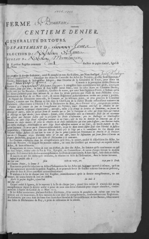 Centième denier et insinuations suivant le tarif (14 octobre 1756-22 décembre 1758)