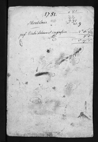 Collection du greffe. Baptêmes, mariages, sépultures, 1781