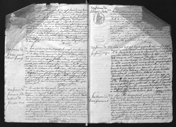 Naissances, 1834-1870