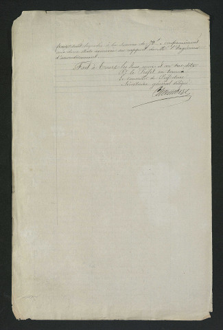 Opposition à la mise en exécution du règlement d'eau du moulin du Chanvre par le maire de Boussay. Arrêté rejetant la demande du maire (3 octobre 1836)