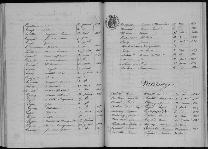 Naissances, mariages, décès