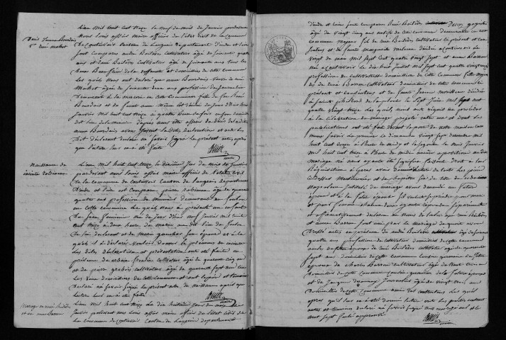 Naissances, mariages, décès, 1813-1836