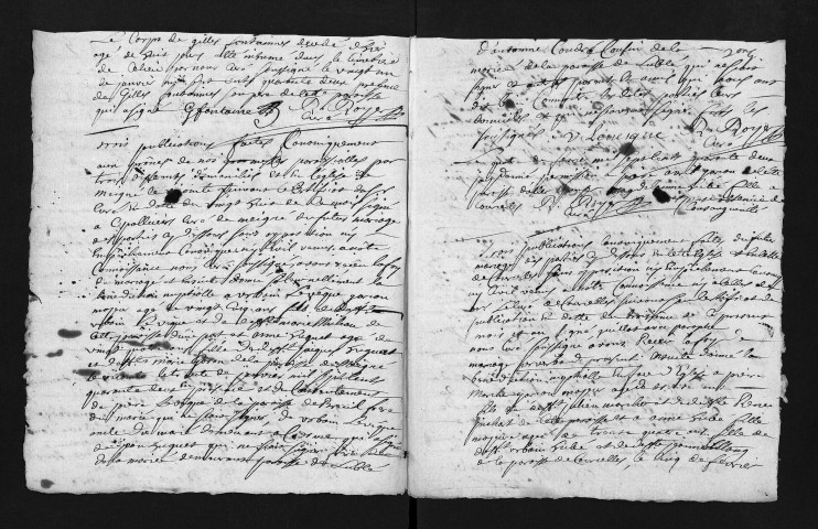 Collection du greffe. Baptêmes, mariages, sépultures, 1742